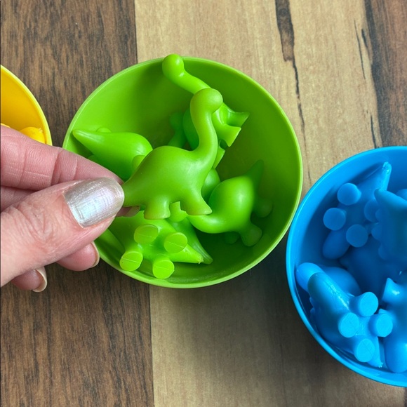 Colorful Dinosaur Sorting Cups for Kids - Picture 7 of 9